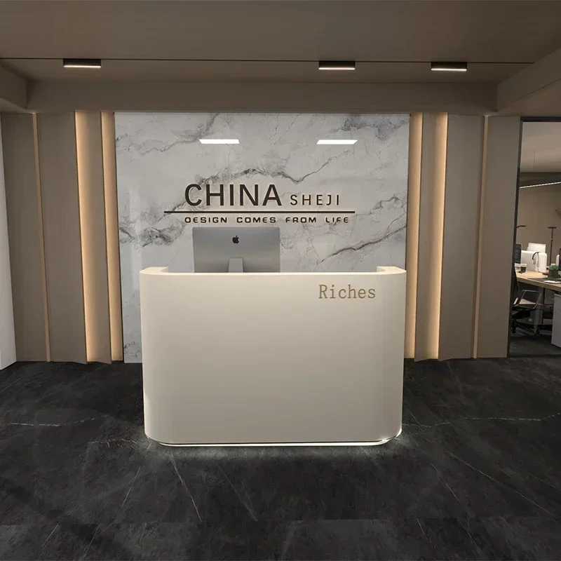 White Small Reception Desk Office Executive Shop Reception Counter Front Pulpito Escritorio Bar Furniture Counter