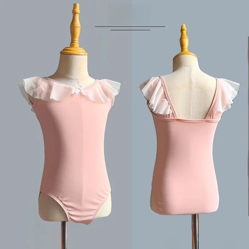 Ballet Leotard Bodysuit Summer Sleeveless Dance Wear Chinese Dance Training Outfit Sweet Stage Costume Stretchy Gymnastics Wear view 4