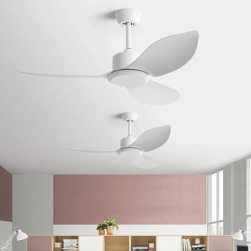 48 Inch Modern Ceiling Fan Without Light DC Remote Control Plastic Blade Bedroom Indoor Industry 220V No Lights Electric Fan