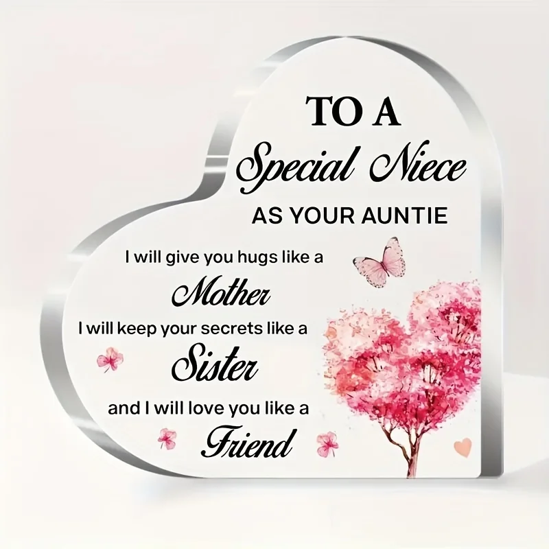1pc, A Special Niece As Your Auntie I Will Always Love You/ Aunt Gifts For Niece, Birthday Gifts For Nephew And Aunt