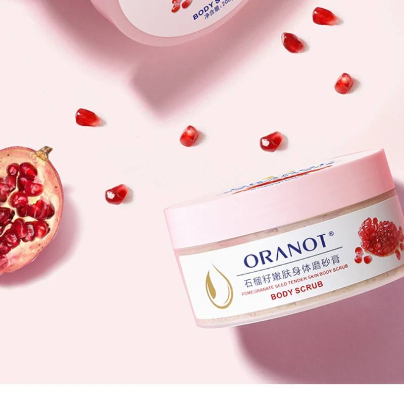 Orano Pomegranate Seed Scrub Body Lotion Whole Body Exfoliation Bath Salt Body Care