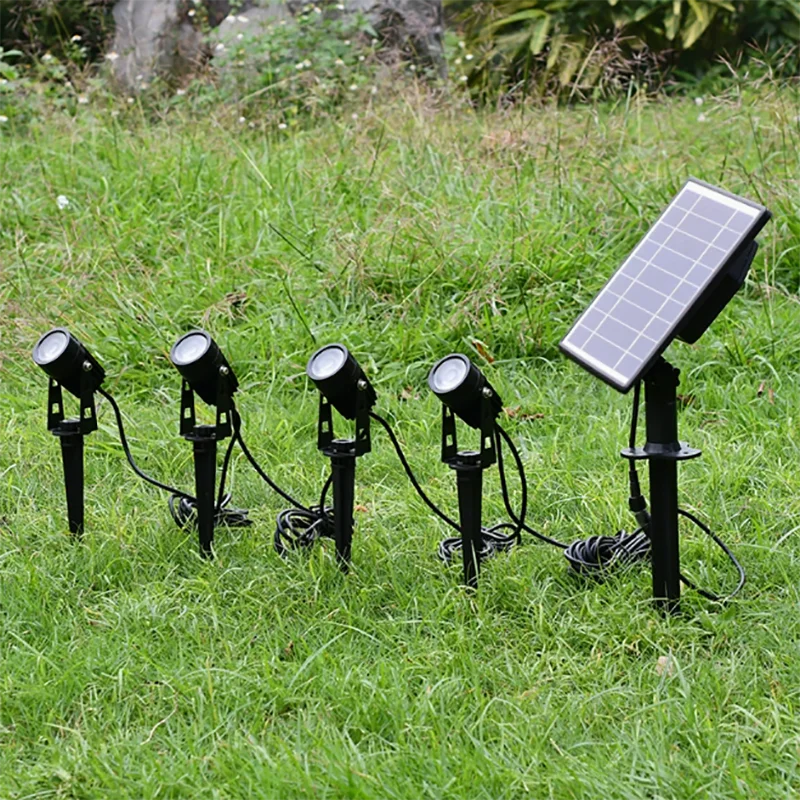 

1 IN 4 solar lights outdoor courtyard floor insert lawn spotlight control garden light LED floor lamp