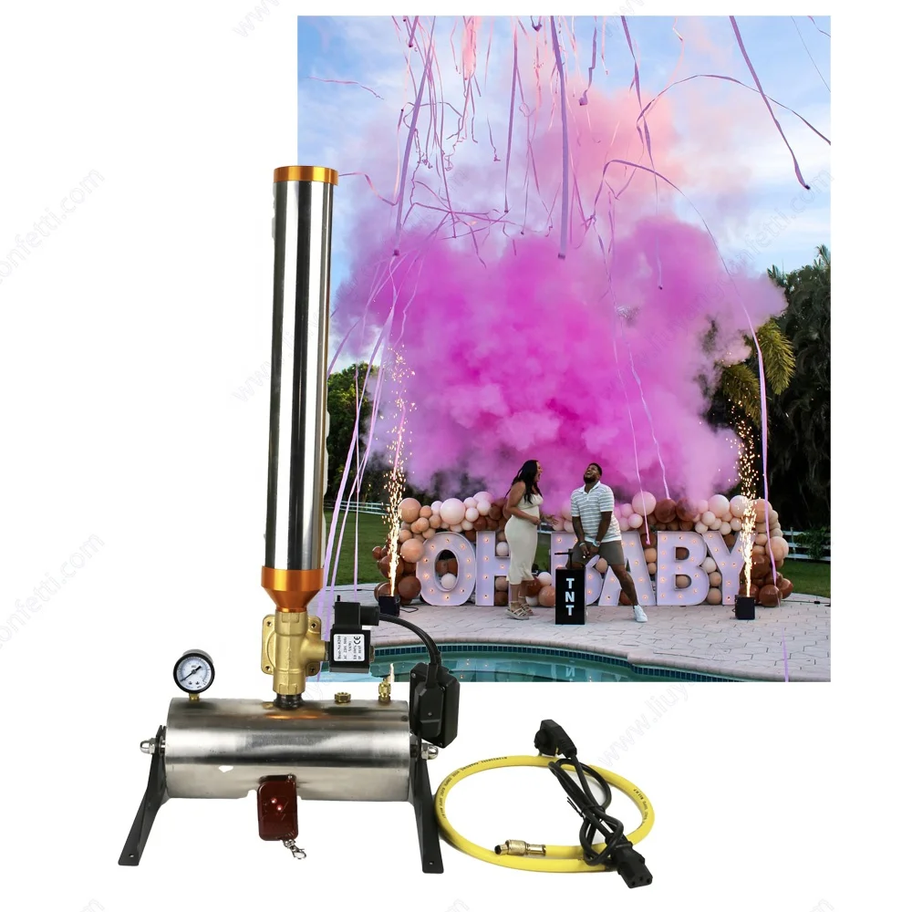 Baby Shower Electronic Remote Control Gender Reveal Smoke Machine Powder Fireworks Party Prop