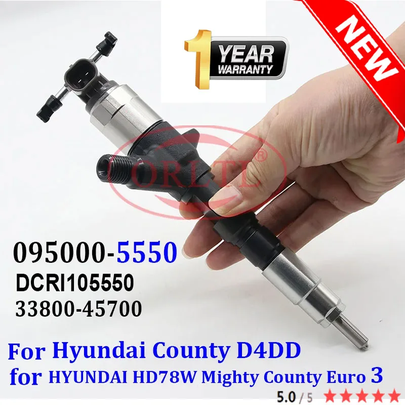 33800-45700 Common Rail Diesel Fuel Injector Nozzle 0950005550 095000-5550 DCRI105550 For Hyundai County D4DD HD78W Mighty