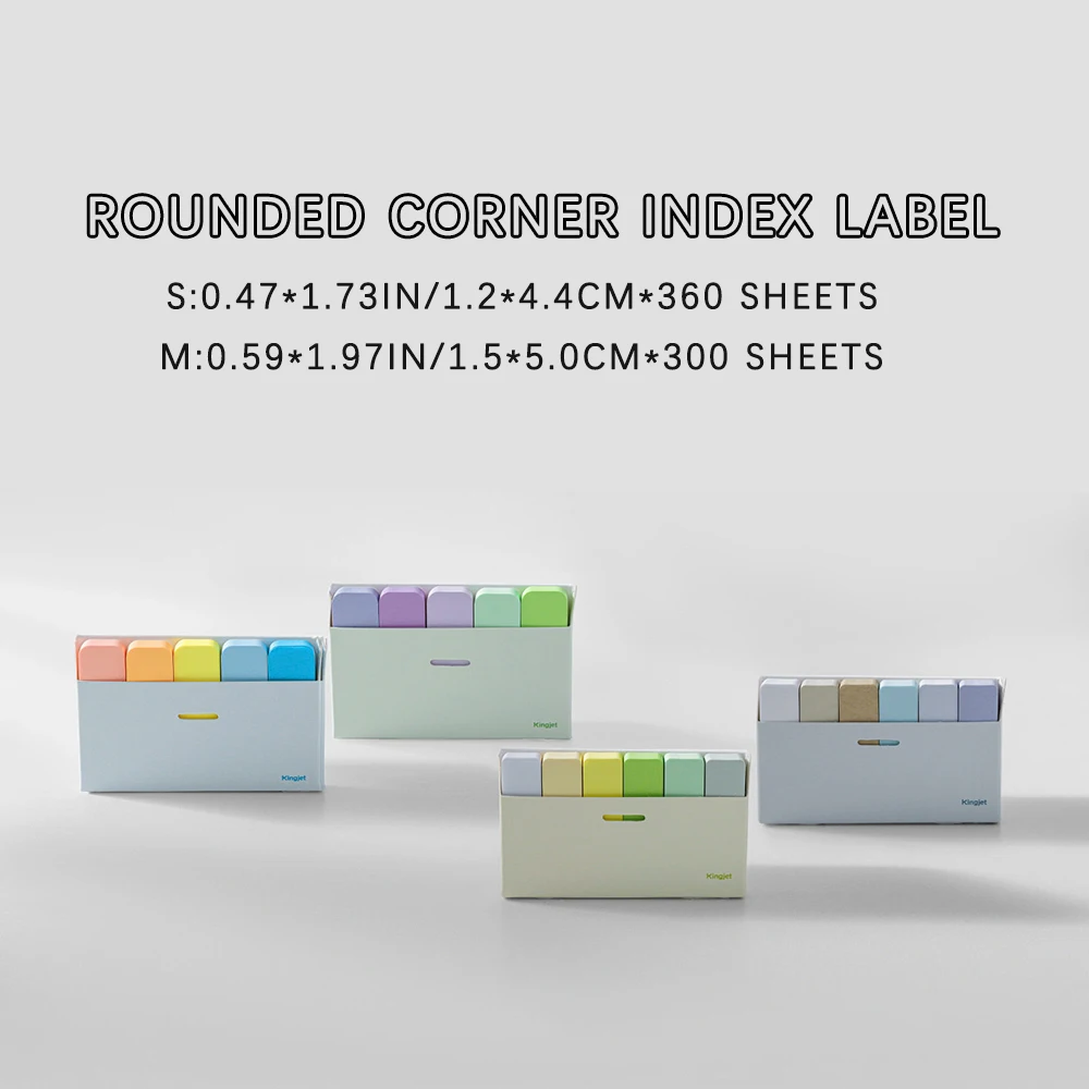 300 sheets/360 sheets macaron color index stickers, artistic multi-color sticky notes, file pagination labels, book tags