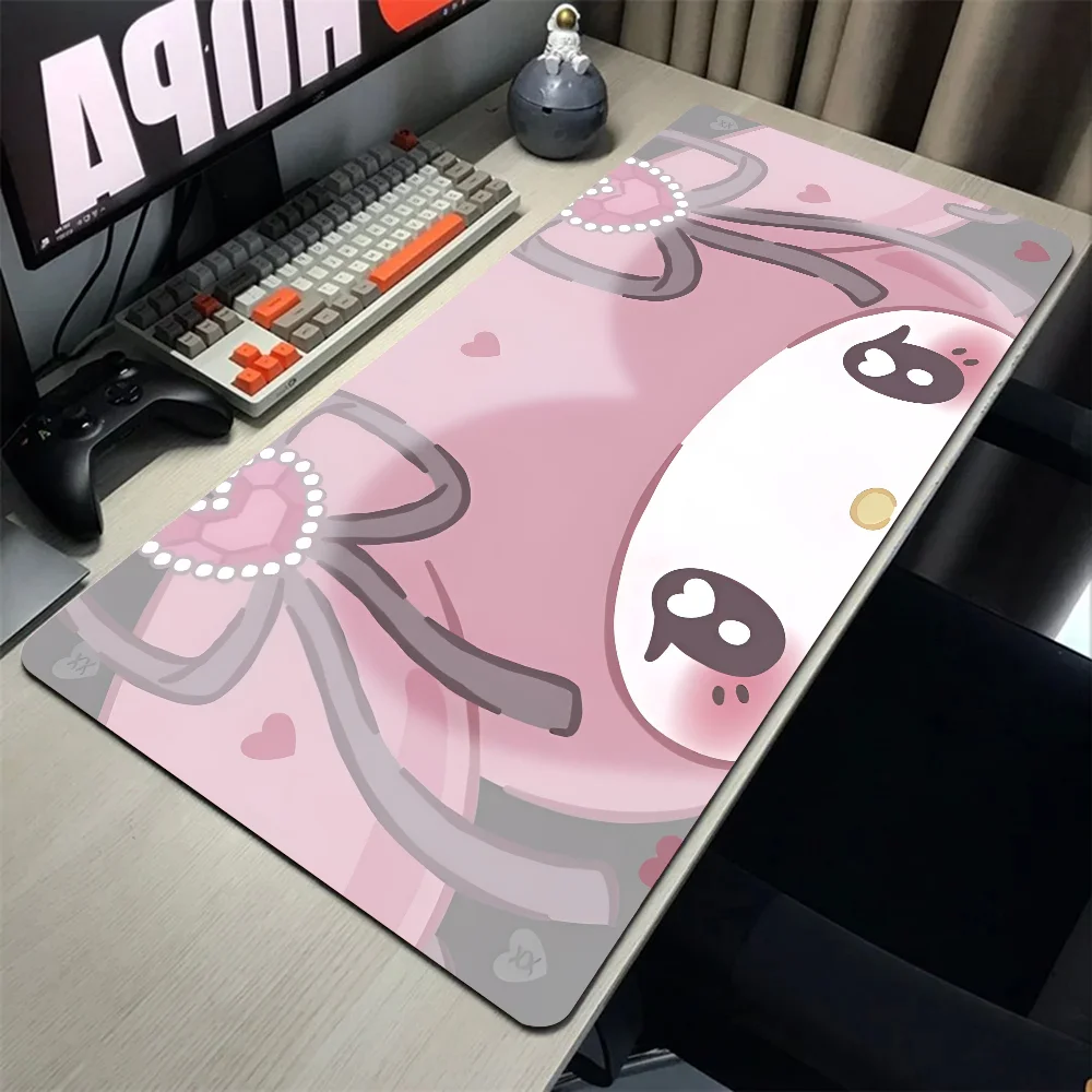 MINISO Cute My Melody Mousepad Mouse Mat Desk Mat With Pad gaming accessories Prime Gaming XXL Keyboard Pad