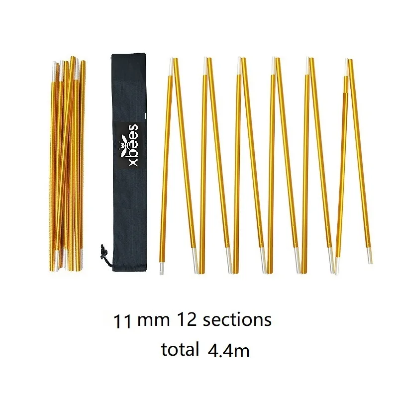 (2 teile/para) Xbees Camping Zelt DIY Ersetzen Legierung Zelt Stange Zelt Stange 8,5mm 9,5mm 11mm – Detail 8