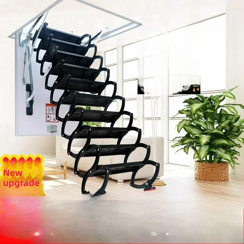 Thickened attic telescopic staircase household indoor electric duplex villa invisible lift