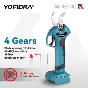 مقلم كهربائي بدون فرش للبستان ، 4 تروس ، لاسلكي ، محمول باليد ، تقليم ، قاطع أغصان الأشجار ، بطارية ماكيتا 18 فولت ، 45 مم أفضل 10 مقصات تقليم كهربائية معدة - رقم 6