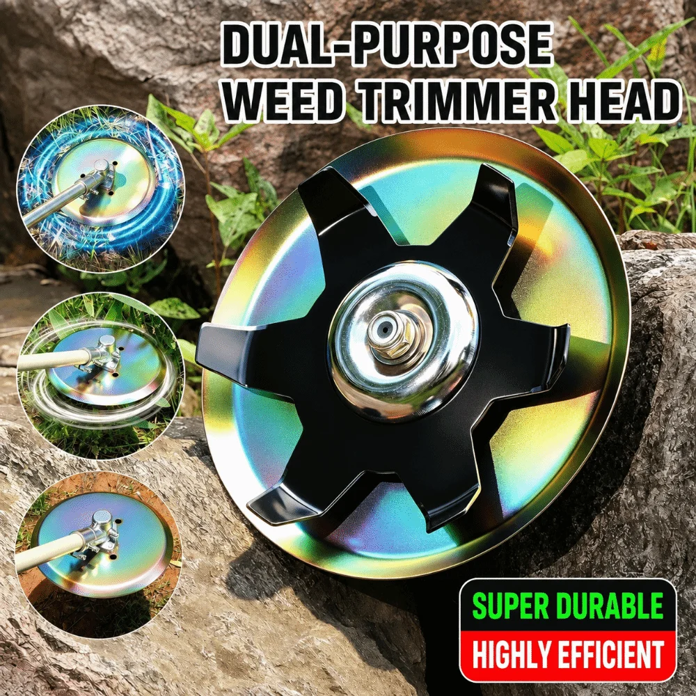 Metal Disc Trimmer Head 6/2 Tooth Dual Use Weed Cutter Plate Multi-functional Impact Resistant Grass Trimmer Head Garden Work