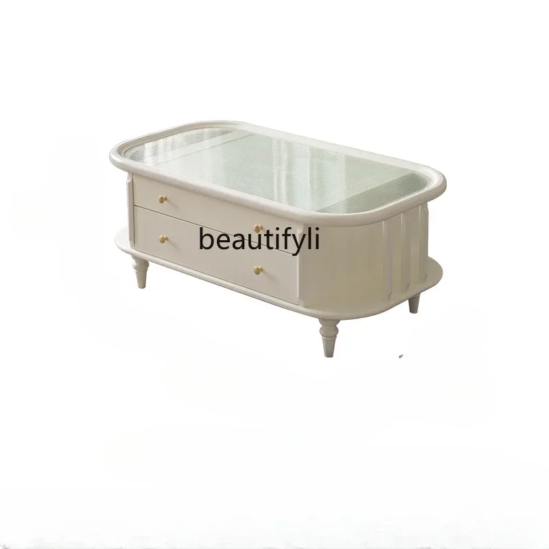 

FG11American-Style Solid Wood Coffee Table TV Cabinet Combination Home Living Room Tea Table