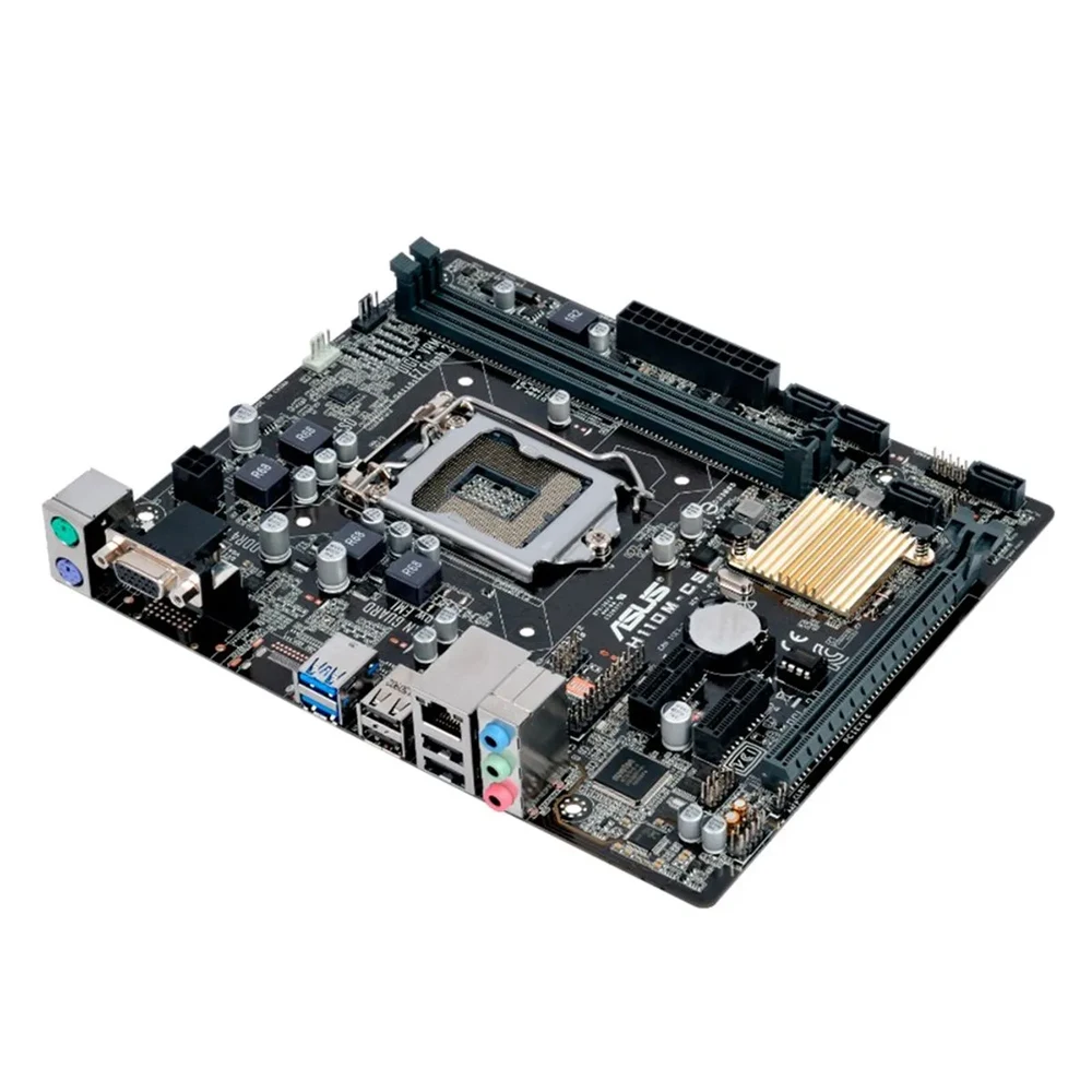 Материнская плата ASUS H110M, материнская плата LGA 1151, поддержка Φ 6700 i7-7700K 6500, ЦП DDR4 Intel H110 USB3.0 PCI-E 6100 ATX