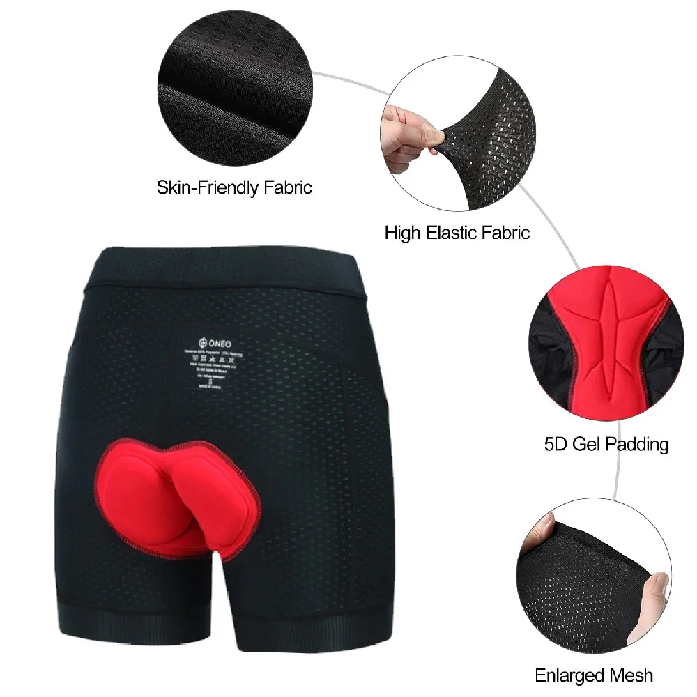 WEFITON 1PCS Men's 4D Padded Cycling Underwear MTB Bike Shorts Breathable Anti-Slip Bicycle Liner Shorts Sports Gear