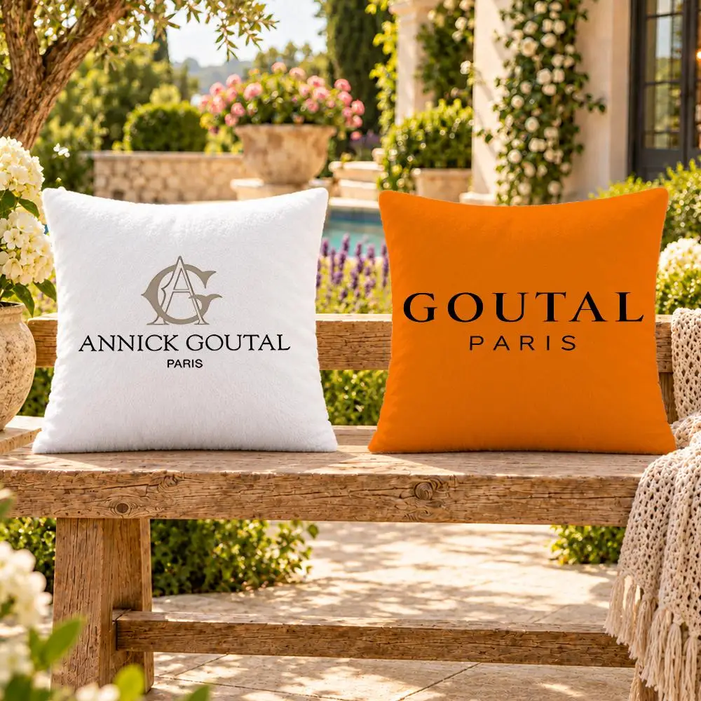Brand Fragrance Annick Goutal Cushion Cover Soft Plush Throw Pillow Cover Washable Sofa Bed Patio Chair Home Decor