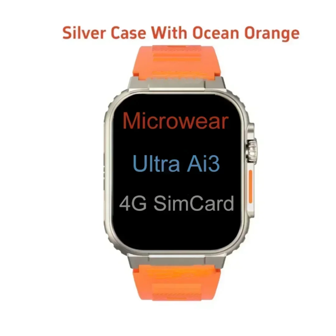 ساعة ذكية Ultra Ai3 جديدة 4G Android Amoled HD كاميرا GPS WIFI Google Play Store App تنزيل لعبة Bluetooth Smartwatch الرجال والنساء