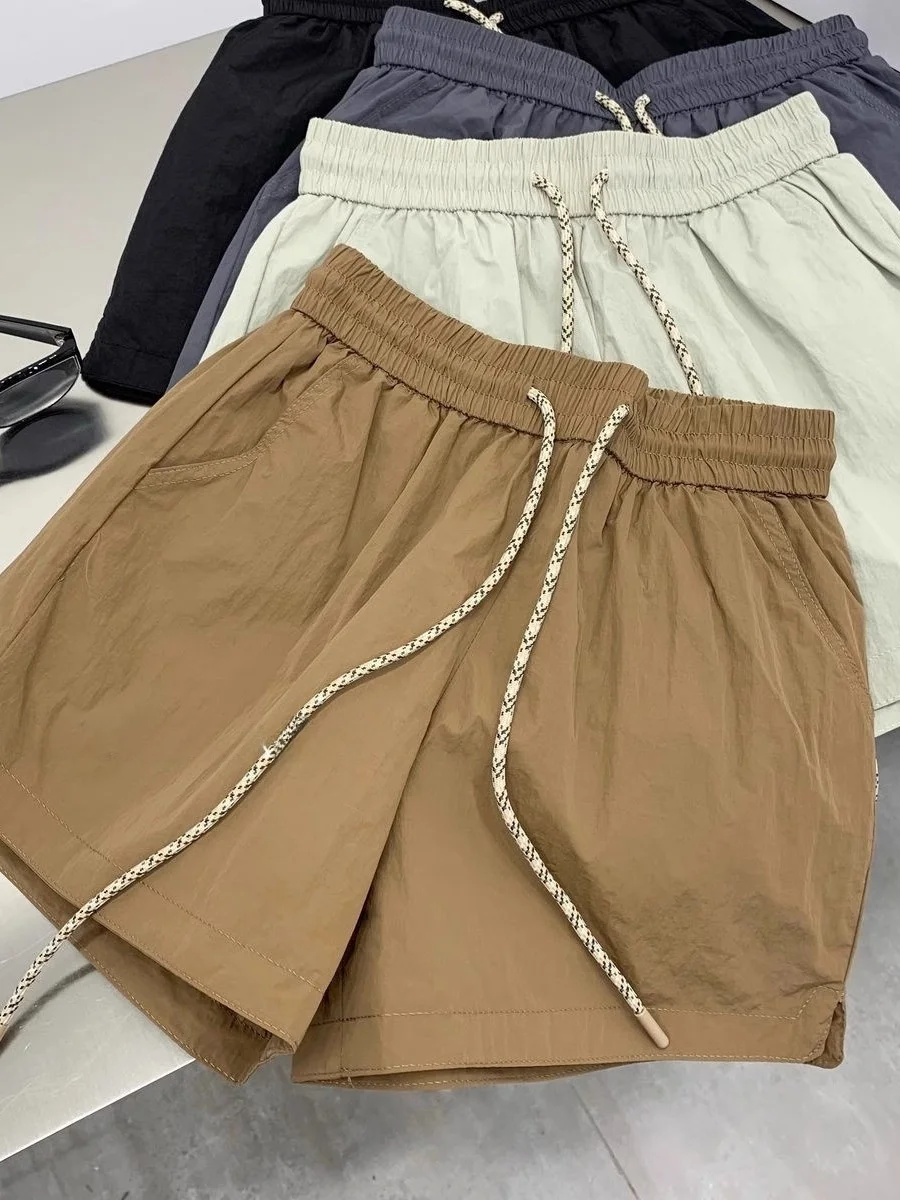 Hoge Taille Qui Dry A-lijn orts vrouwen Zomer Casual Sportbroek Afslanken Hot Broek Koreaanse Sle Pendelen Wind orts