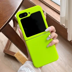 Official Liquid Silicone Soft Case For Samsung Galaxy Z Flip 7 6 Flip5 Solid Color Matte Shockproof Protection Cover For Z Flip7
