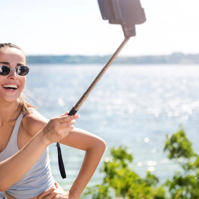 Selfie Gimbal Extension Pole لـ OM4 MOBLIE3SMARTPHONE تمتد كاميرا GIMBAL من 7 بوصات إلى 28 بوصة
