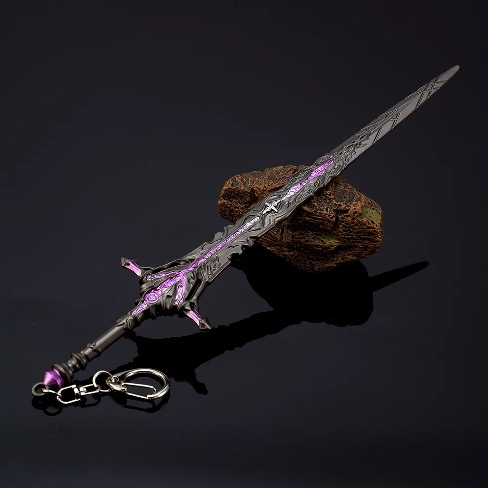 Final F15 Game Peripheral Fantasy  Omega Weapon Crafts Model Ornaments Metal Static Cosplay Model Gift Toy Keychain Sword 21cm