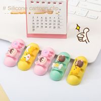Cord Protector Cartoon Cable Winder Silicone Cable Clip Desk USB Cable Organizer Cartoon Flexible Kawaii Cable Organizer
