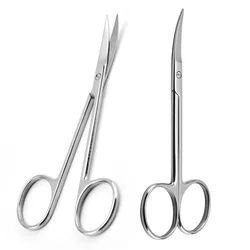 Ciseaux chirurgicaux mรฉdicaux en inoxydable,11.5cm/14cm/16 cm,pour animaux vรฉtรฉrinaires,vรฉtรฉrinaires,pointe droite et incurvรฉe