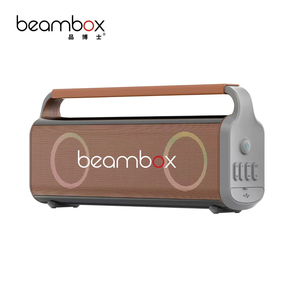 2025 New Update 60W Portable Speaker RGB LED Lighting New Private Model Stereo Subwoofer Battery Powered With Microphone Option