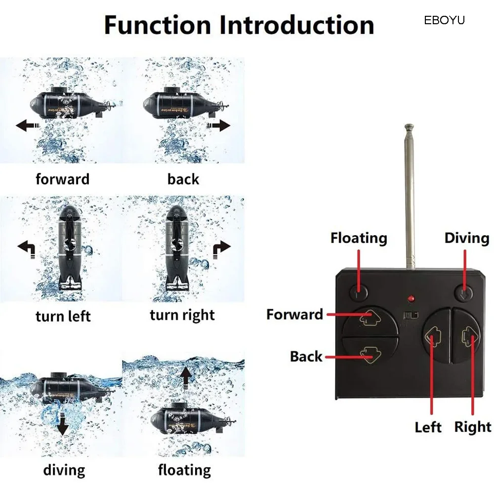 Mini RC เรือเรือเร็วรีโมทคอนโทรล Drone Pigboat เรือ RC Race เรือดําน้ํานิวเคลียร์ความเร็วสูงของขวัญของเล่นเด็ก 777-586