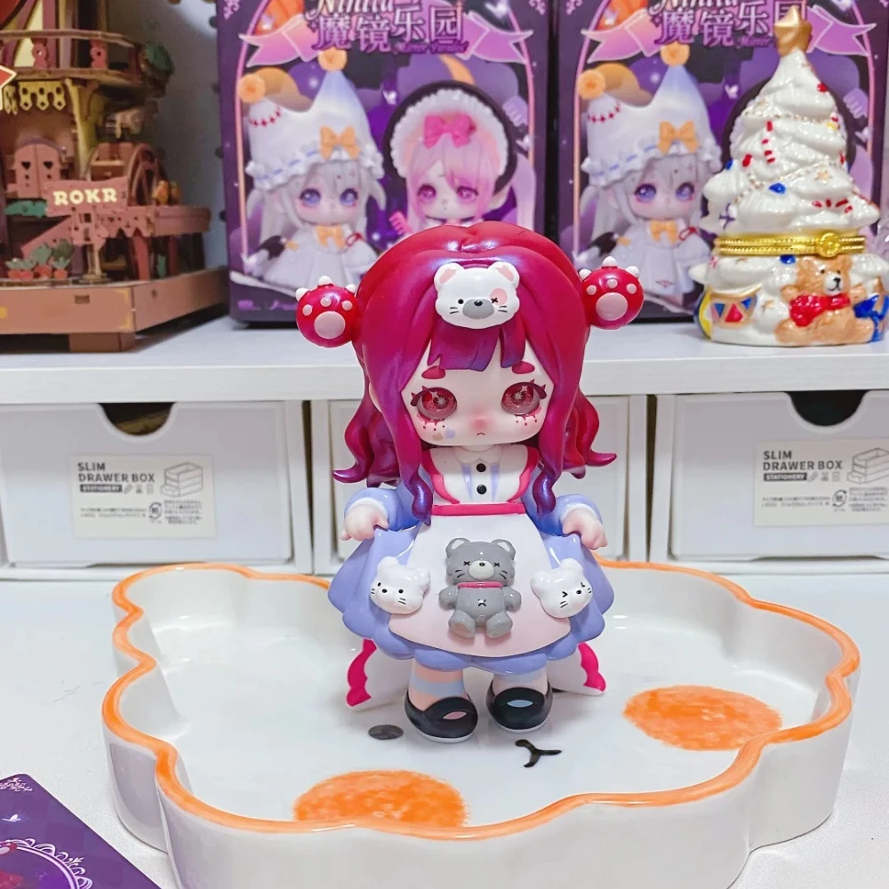 Ninita Mirror Paradise 시리즈 블라인드 박스 귀여운 Ninita 애니메이션 인형 서프라이즈 백 미스터리 박스 애니메이션 피규어 데스크탑 장식 소녀 장난감 New