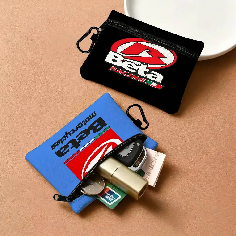 B-Beta Racing Lightweight Oxford Fabric Coin Purse Carabiner Hook Design Mini Card Key Organizer Bag