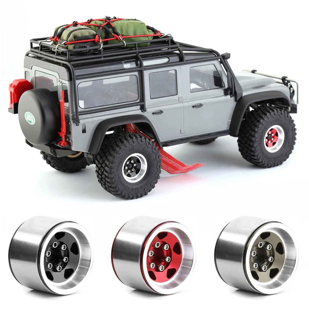 Jante de moyeu de roue Beadlock en métal pour voiture RC, TRX4M AXIAL SCX24 AX24 FCX24, véhicule tout-terrain, pièces améliorées, 1 po, 1:18