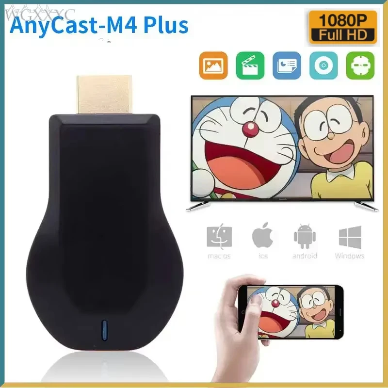 For AnyCast M4 Plus Wireless Media Video Wi-Fi 1080P Display TV Dongle Receiver Android Adapter TV Stick DLNA Airplay Miracast