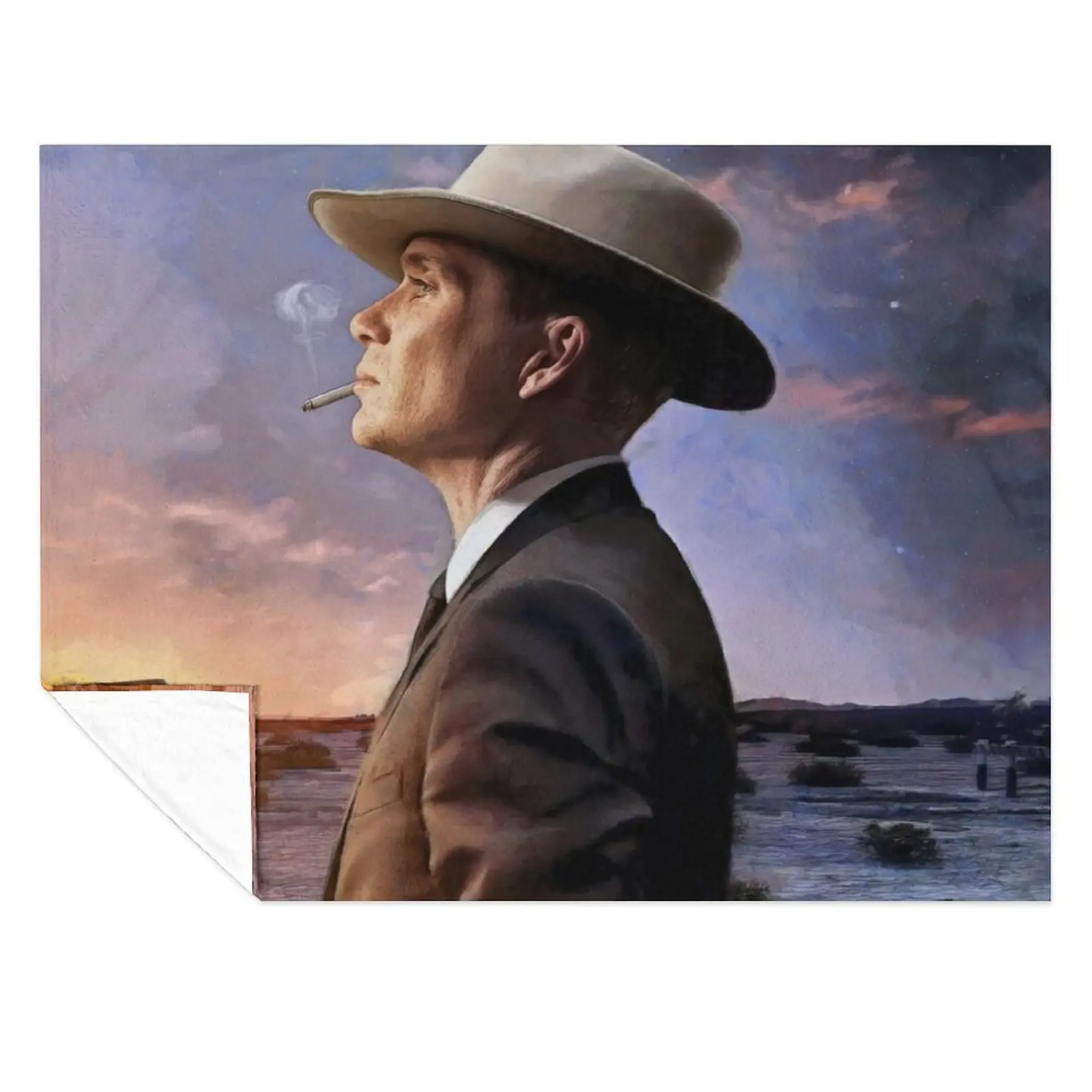 

Oppenheimer (2023) Cillian Murphy Throw Blanket Extra Large Throw Luxury Brand Retros Blankets