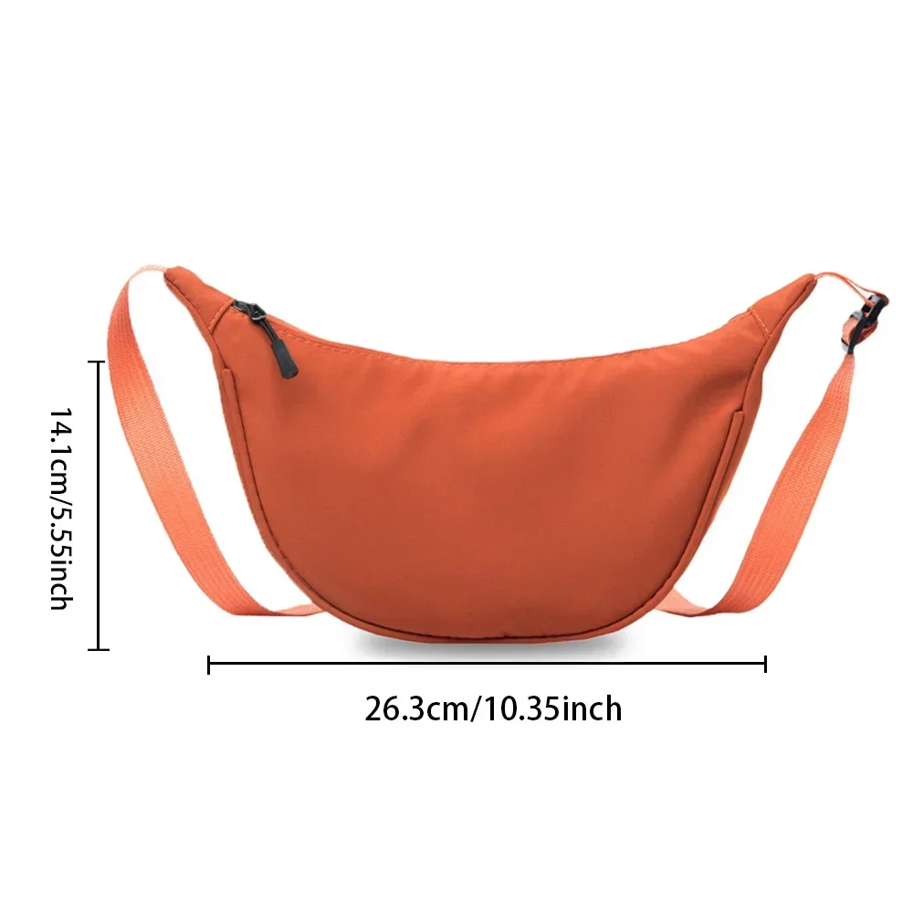 Crossbody Bag Waist Pack Bags Nylon Material Underarm Bag for Women Students Fashion Shoulder Cross Body Bags White Printing