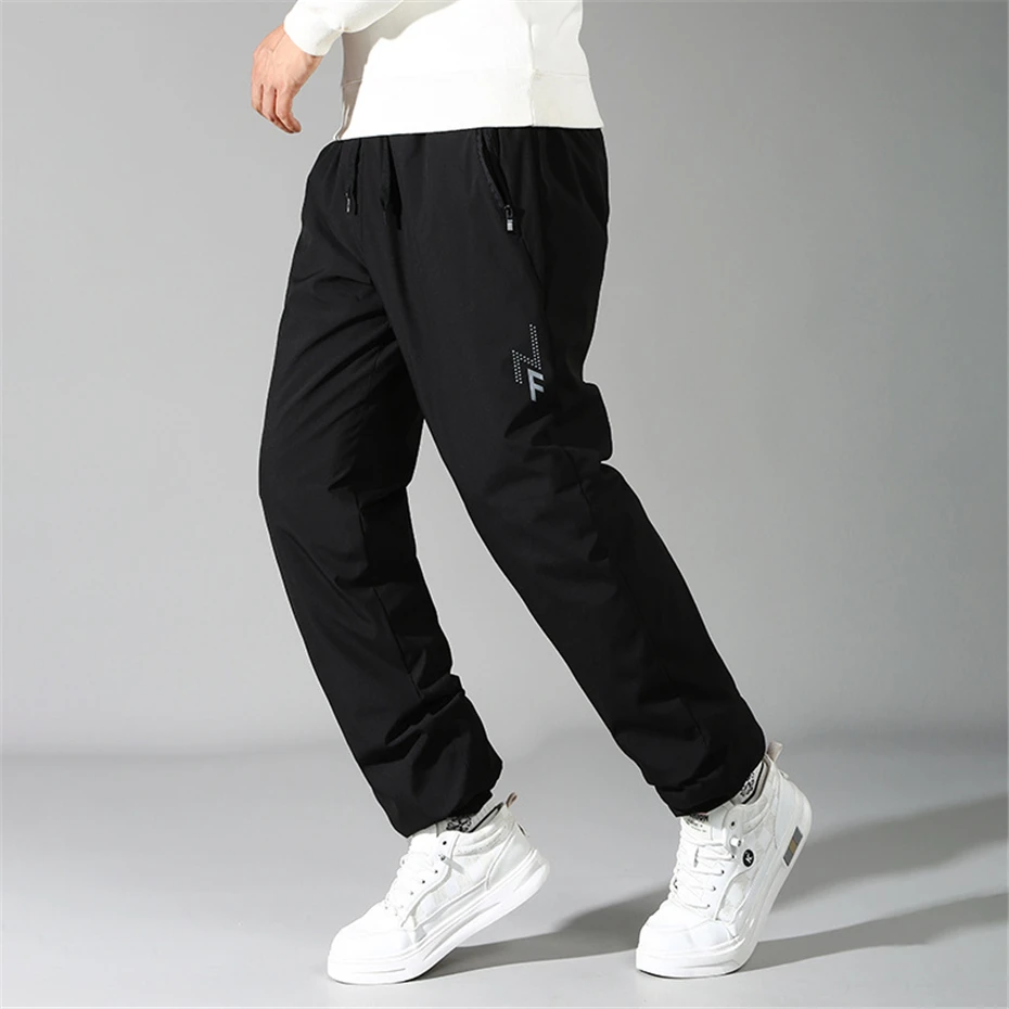 Fleece Pants Men Winter Warm Thick Pants Plus Size 10XL 11XL Fashion Casual Trousers Elastic Waist Jogger Pants Big Size 10XL