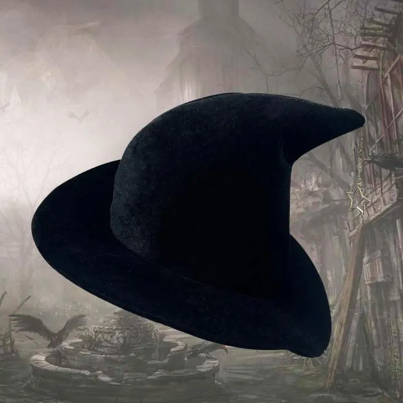 39bd Halloween Party Witch Hats Party Wide Brim Accessorio per cappelli appuntiti