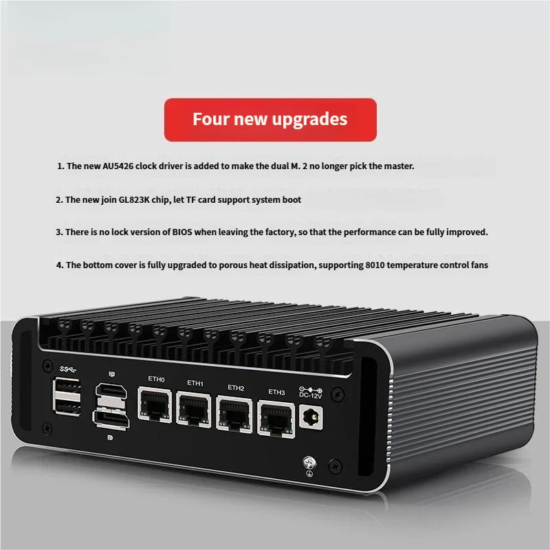Intel N6005 Fanless 2.5G Industrial Soft Router V5 Mini Low Power with Thermal Control for Firewall Use