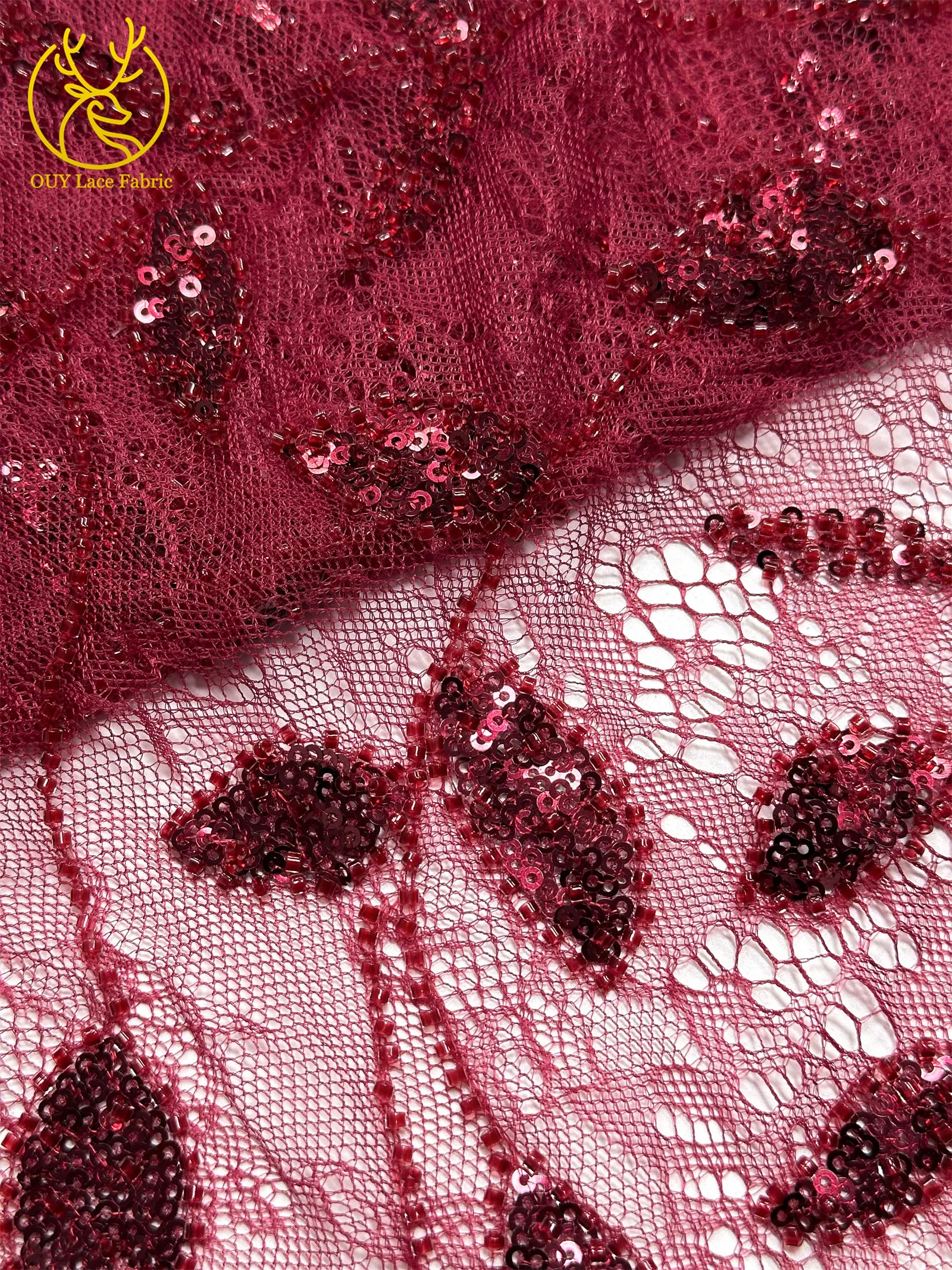 2026 Neuester afrikanischer Pailletten-Spitzenstoff, hochwertiger französischer Mesh-Perlenstickerei-Tüll-Spitzenstoff, ideal zum Nähen von Partykleidern – Detail 24