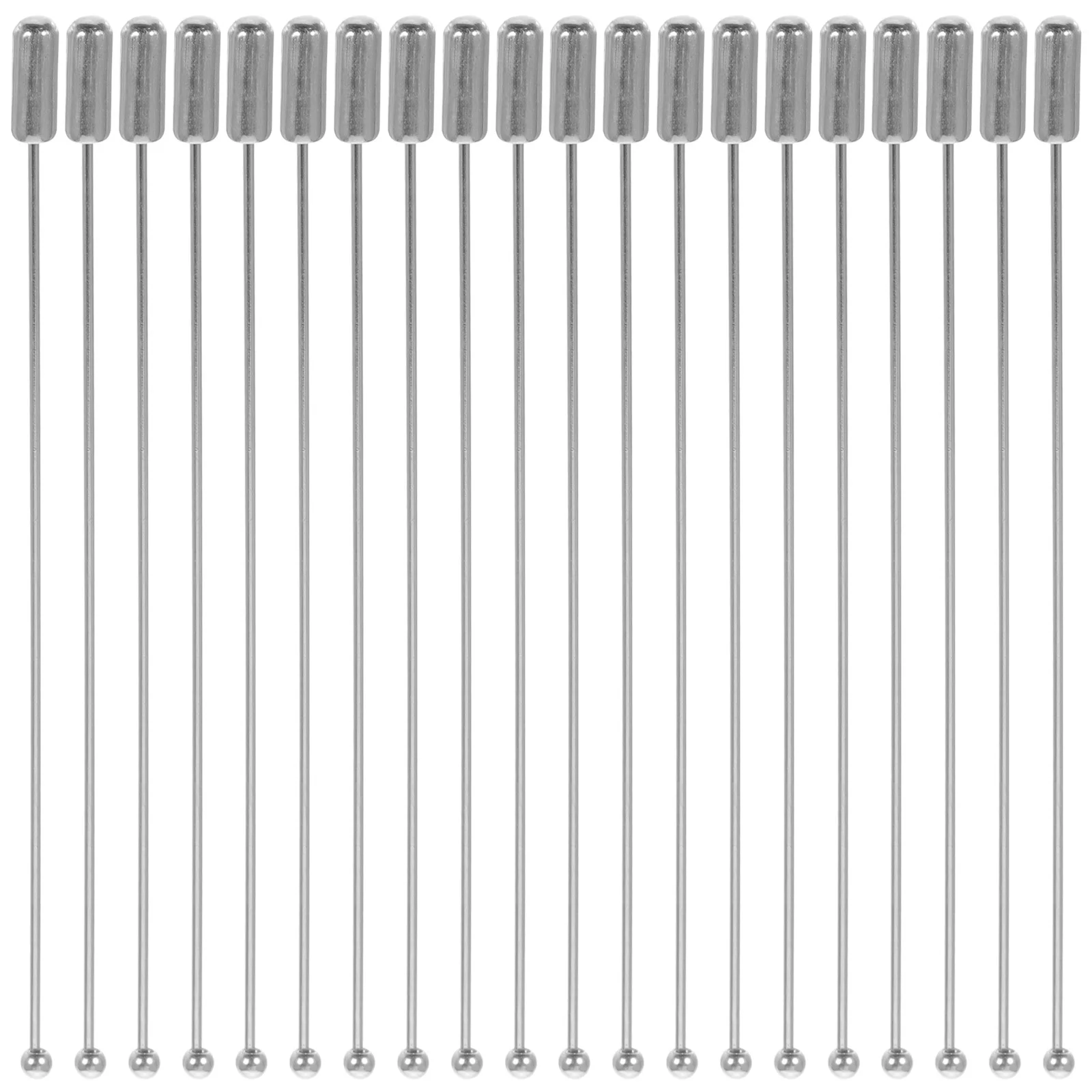 20pcs 90Mm White K Brooch Pins Metal Ball Stick Simple Corsage Pin For Jewelry Making Diy Craft Costume Accessories Stick Pins