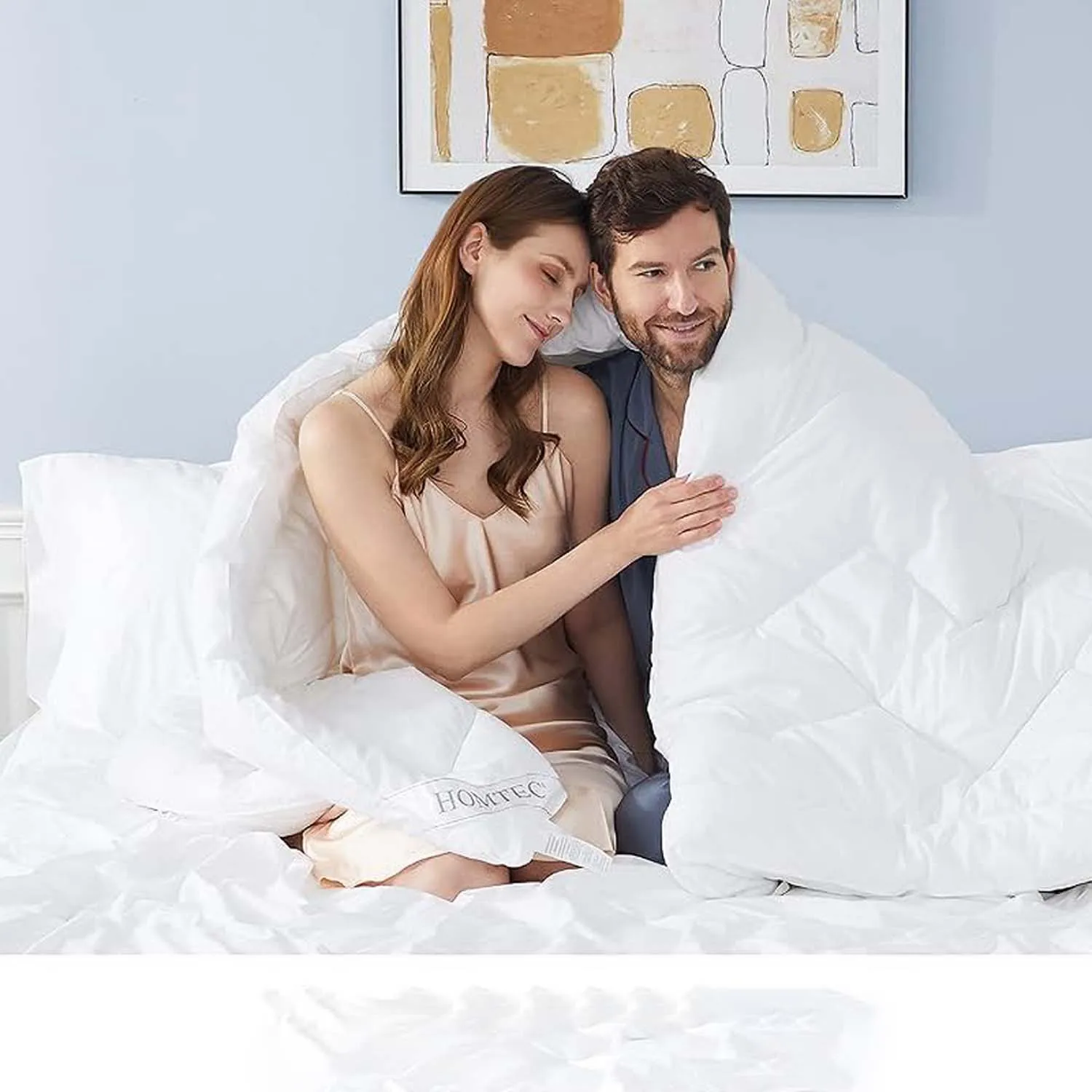 WQSPRING الأبيض ألياف الخيزران لحاف فندق المعزي حاف إدراج أربعة مواسم لحاف مضاد للجراثيم لينة الدافئة تنفس الفراش #5