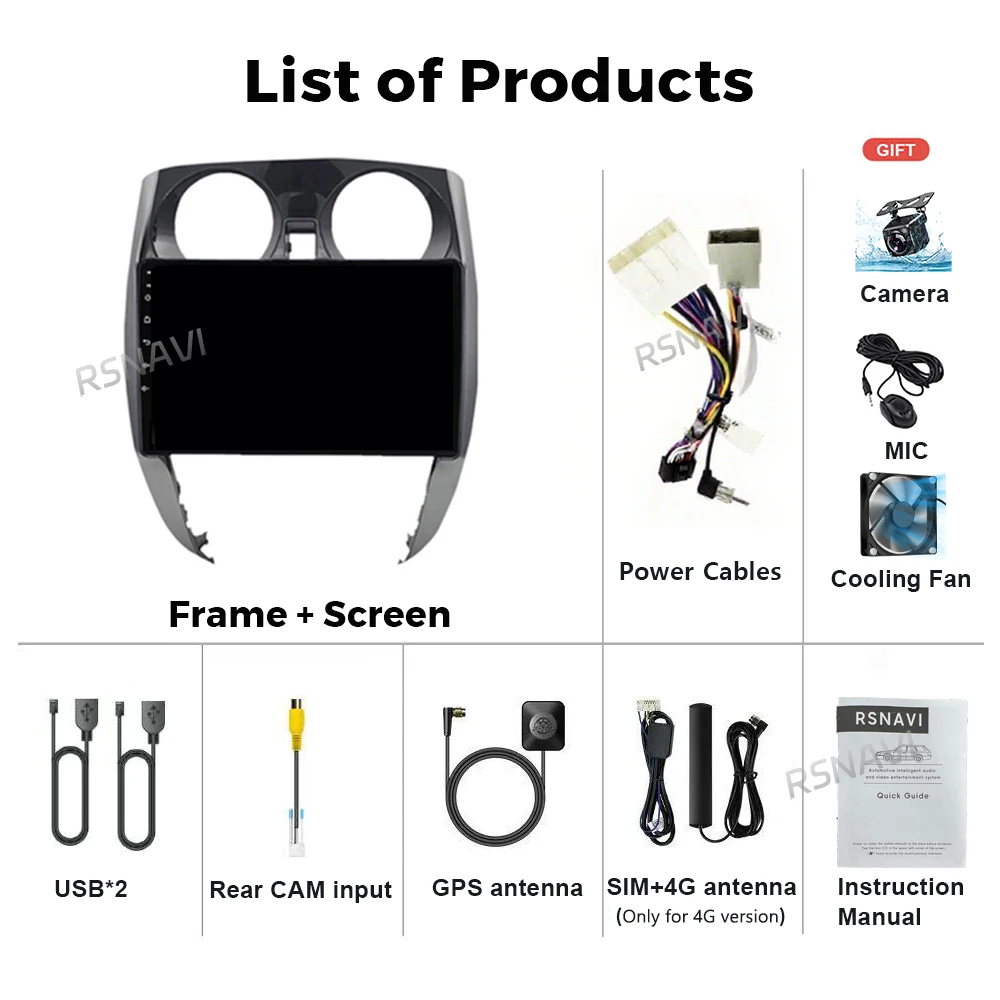 Android 16 Carplay Car Radio For Nissan Note 2 E12 2012 - 2021 Multimedia Video Player Navigation GPS Stereo 2Din DVD 360 Camera
