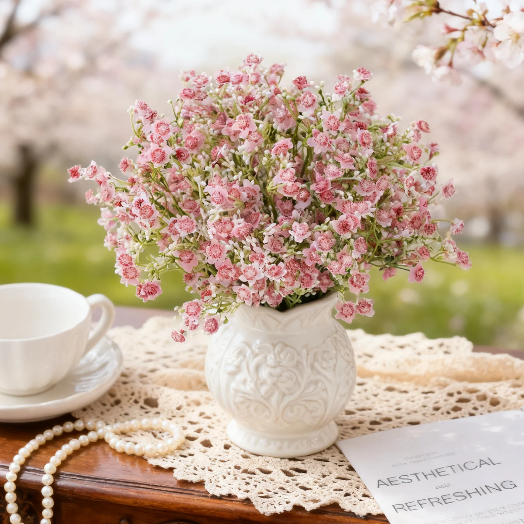 Flores Artificiales de Gypsophila de Alta Calidad, Ramo de Novia para Boda, Decoración para Jardín, Hogar, Mesa, Florero, Regalo para el Día de la Madre, Manualidades