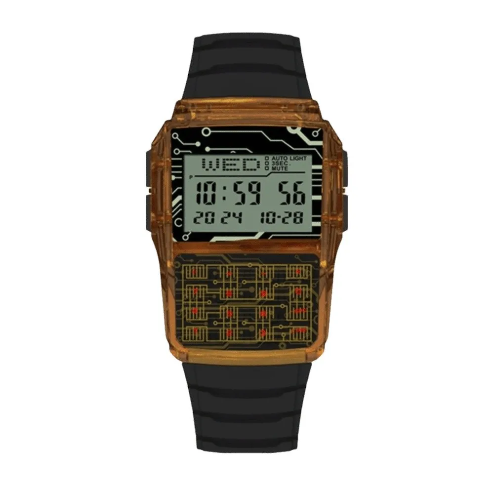 Retro Multifunctional Computer Watch Waterproof Shock Resistant Electronic Watch Alarm Stopwatch Digital Watch Men