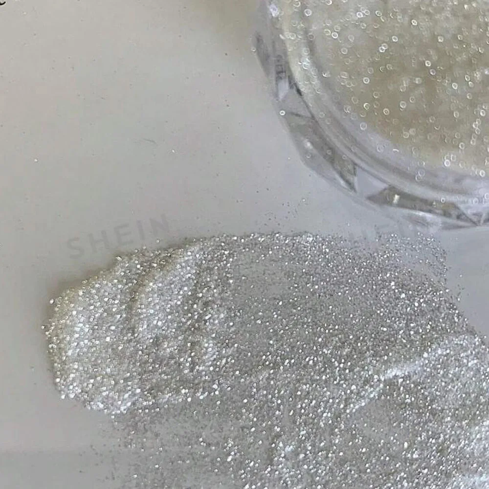 1jar Silber Weihnachten Schneeflocke Feiner Glitzer Kristall Diamant Pulver Hochglanz Super Flash Zucker Nail Art Pulver DIY Nagel Charm