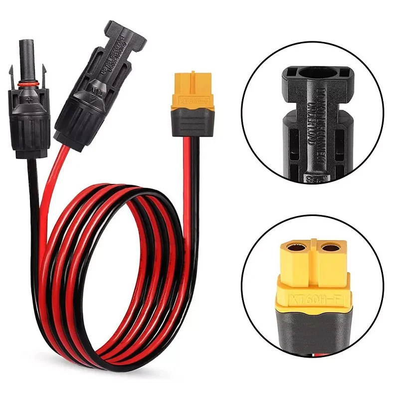 EcoFlow Solar to XT60 Solar Cable Female Solar Panel Connection-Cable Charging Cable Solar-Generator