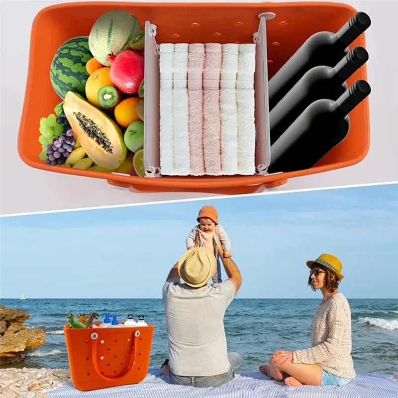 

ABUF-Divider Tray Plastic Divider Tray Durable For Bogg Bag Compatible With Large X Bagg Bag 30Cmx21.5Cmx0.6CM