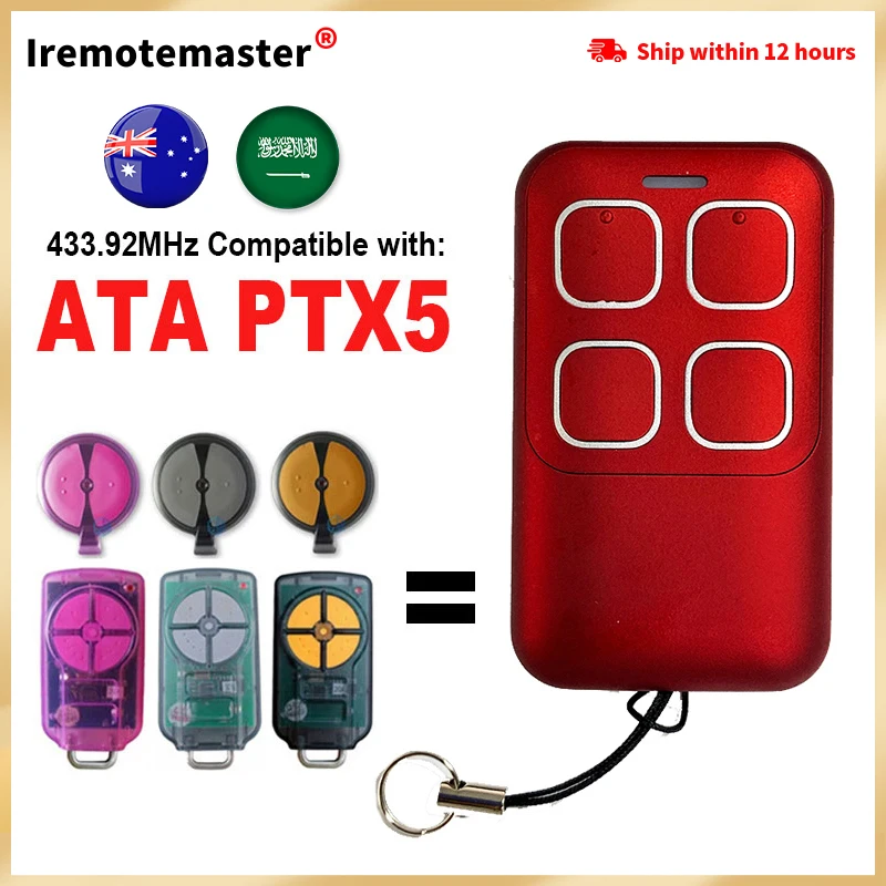 

Compatible With ATA PTX5 PTX-5 PTX-5V1 PTX-5V2 PTX2 PTX-2 PTX-2V1 PTX-2V2 Triocode GDO Remote Control Garage Door Opener 433MHz