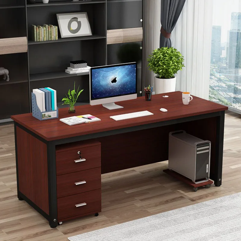 Wooden Large Size Office Desk Organizers Space Saving Conference Drawer Office Desk Computer Mesa Ordenador Salon Furniture