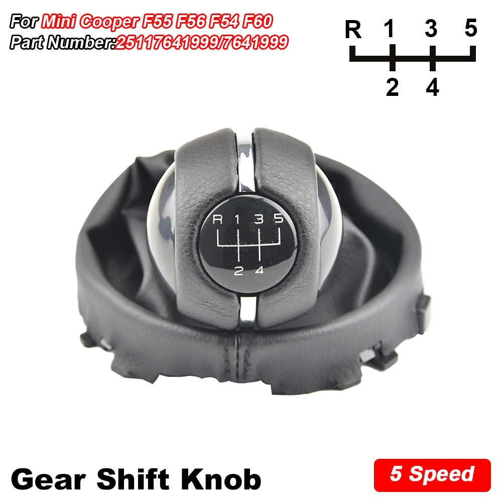 Fit For Mini Cooper F55 F56 F54 F60 7641999 Car 5/6 Speed Manual Gear Shift Knob Lever Shifter HandBall Car Styling