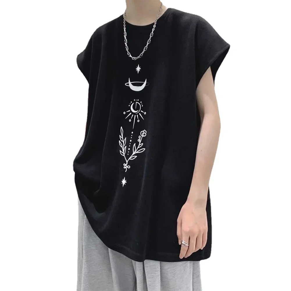 Men Loose Fit Oversized Sleeveless Vest Korean Style Lightweight Sports Tank Top