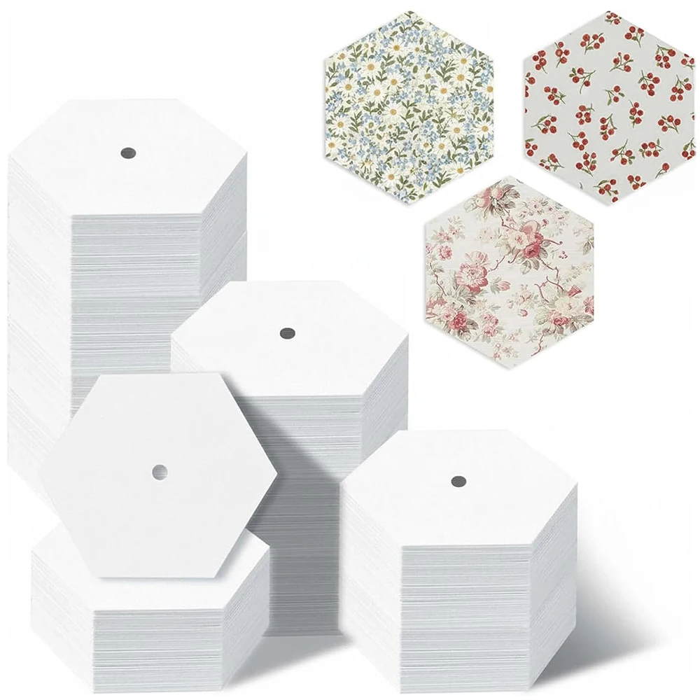 200PCS 1 inch Paper Piecing for Quilting DIY Patchwork Sewing Crafts Hexagon Piecing Paper Template Accessories Crafting Tools